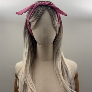 Pink Paisley Bandana Scarf Headband Women’s Square Hair Scarf Y2K